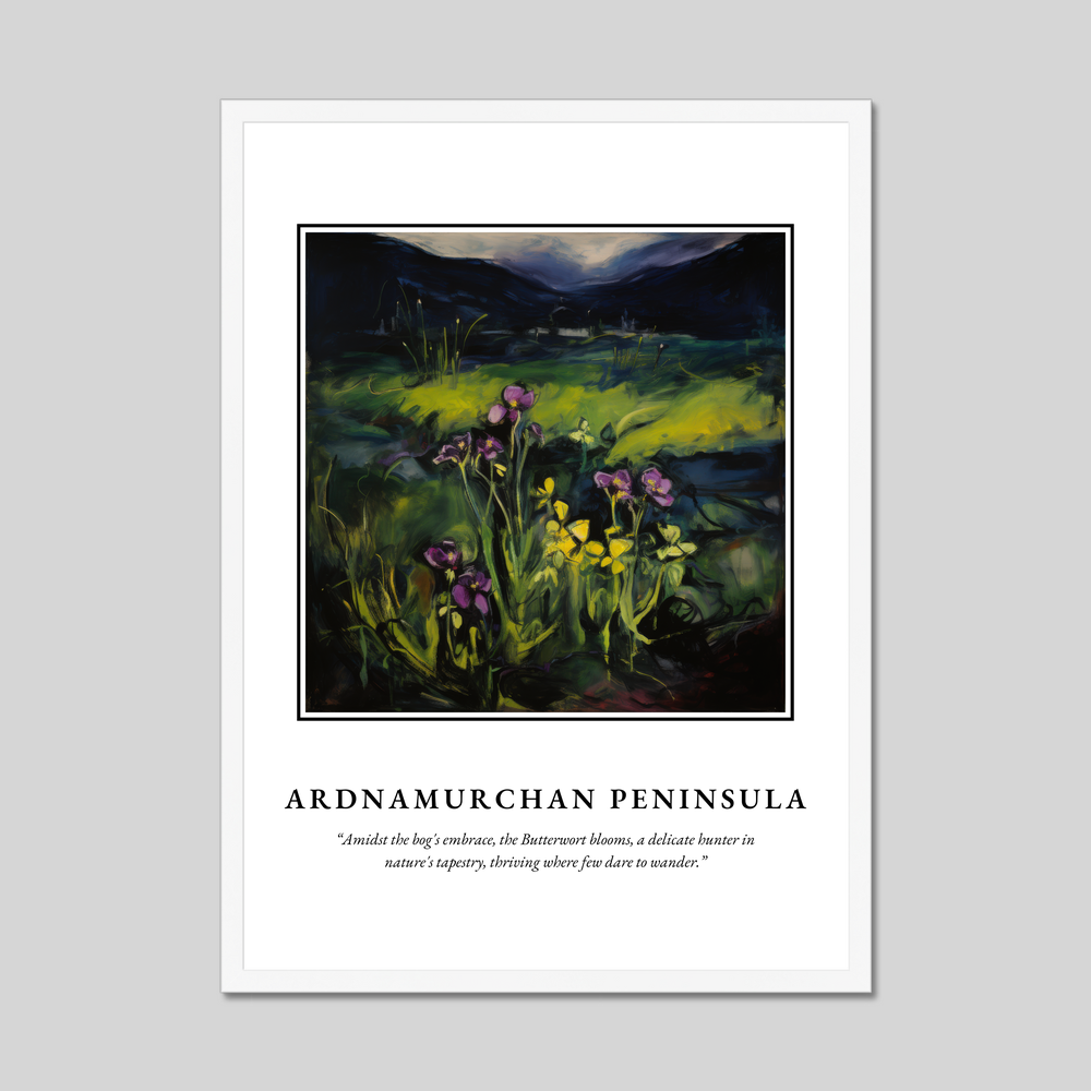 Poster in a white frame