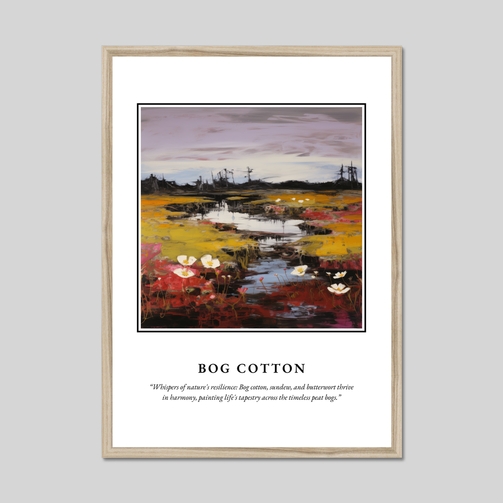 Poster in a natural frame