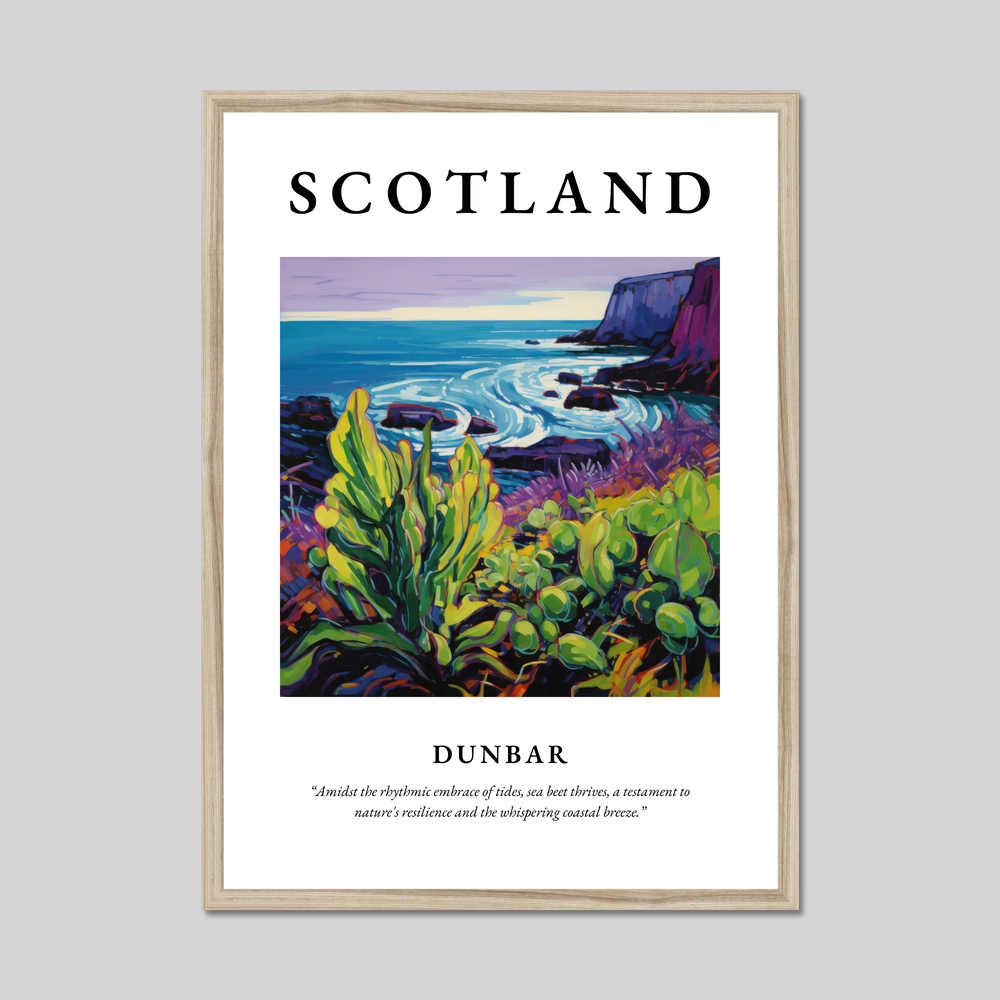 Poster in a natural frame with the word Scotland