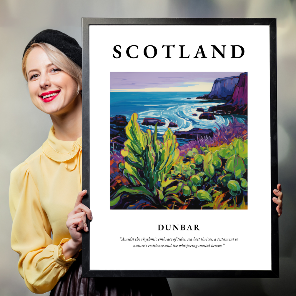 Person holding a poster of Dunbar