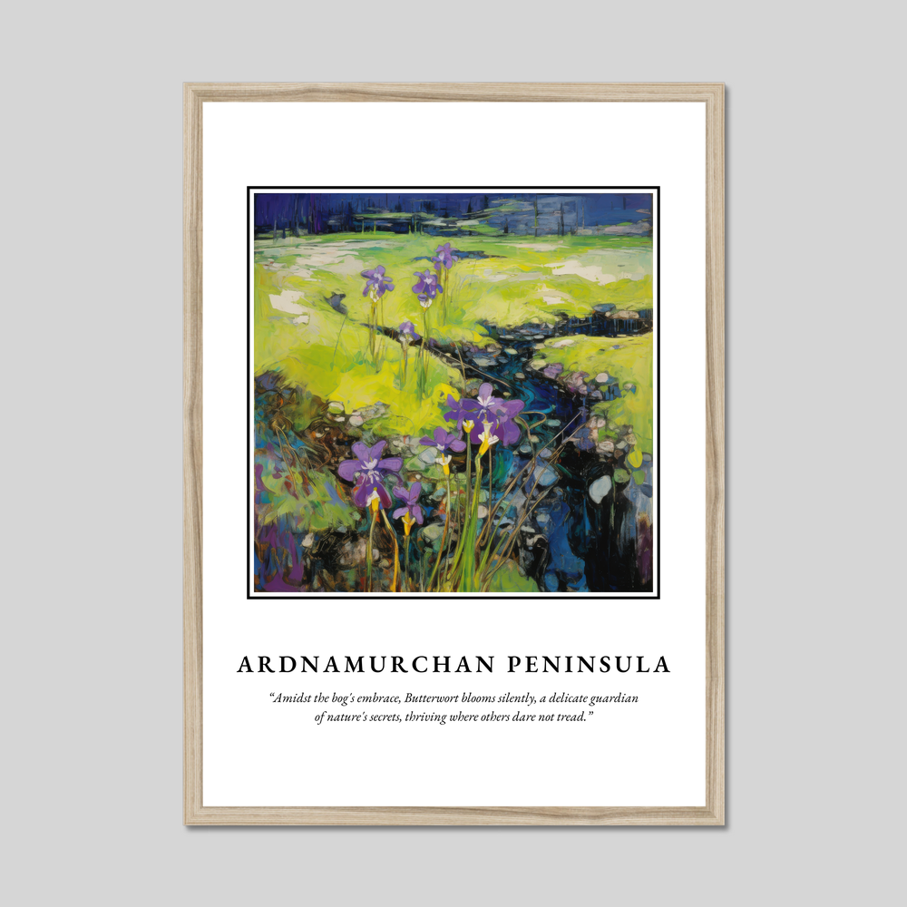 Poster in a natural frame