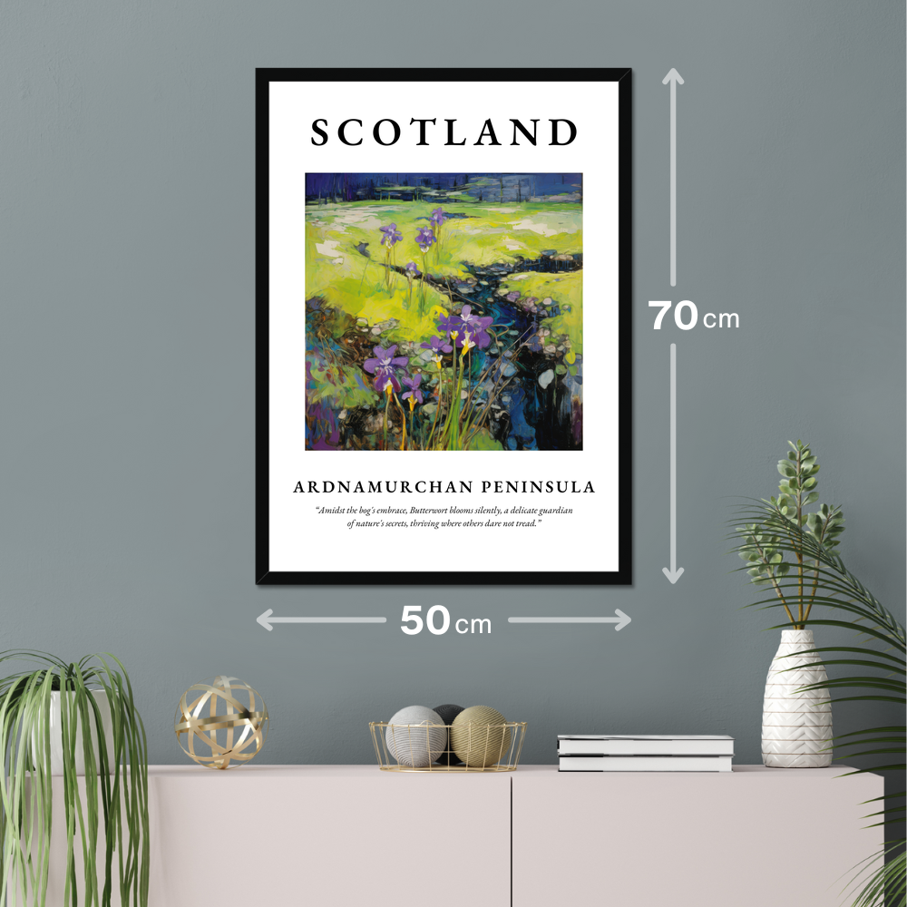 Poster of Ardnamurchan Peninsula hanging on a wall