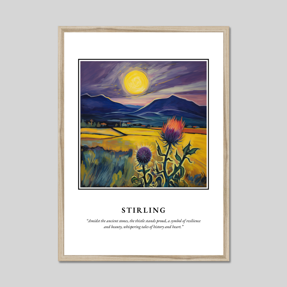 Poster in a natural frame