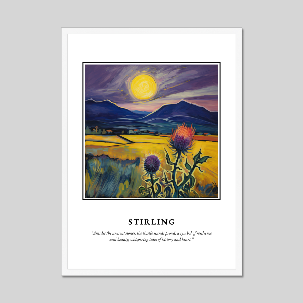 Poster in a white frame