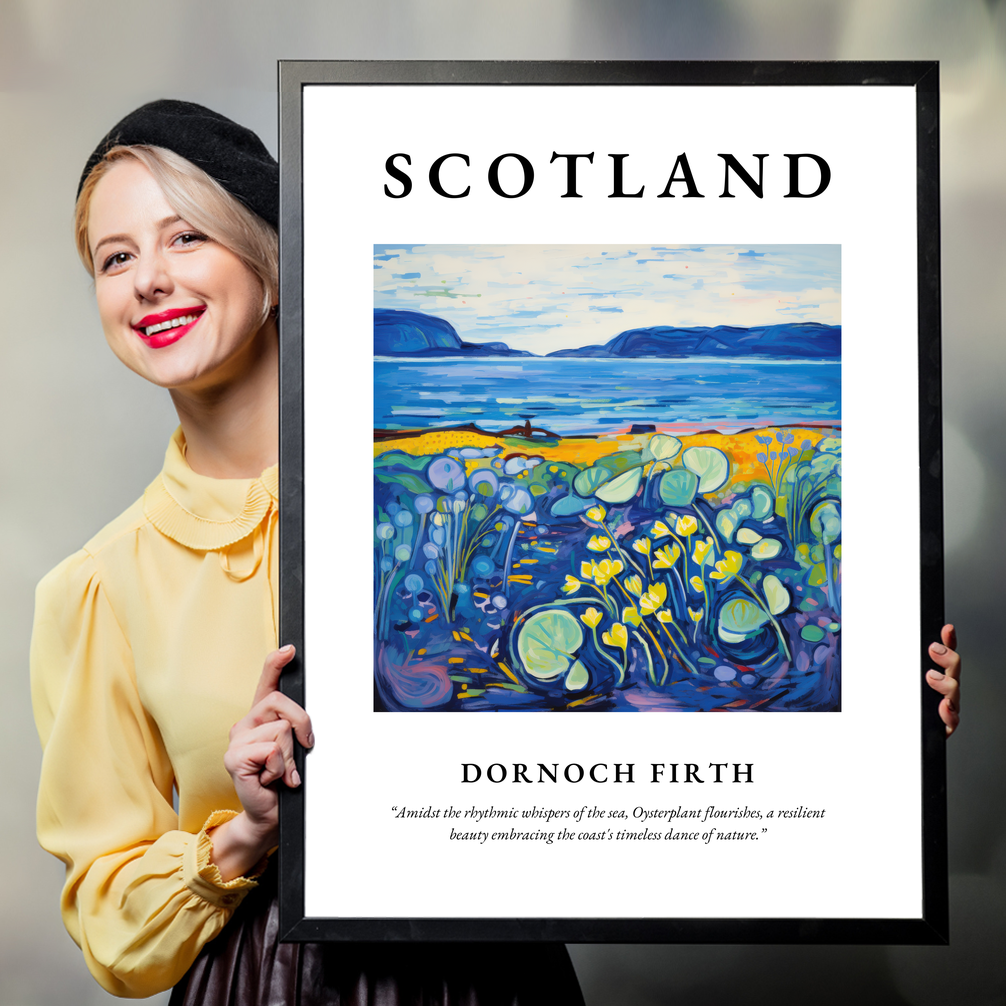 Person holding a poster of Dornoch Firth