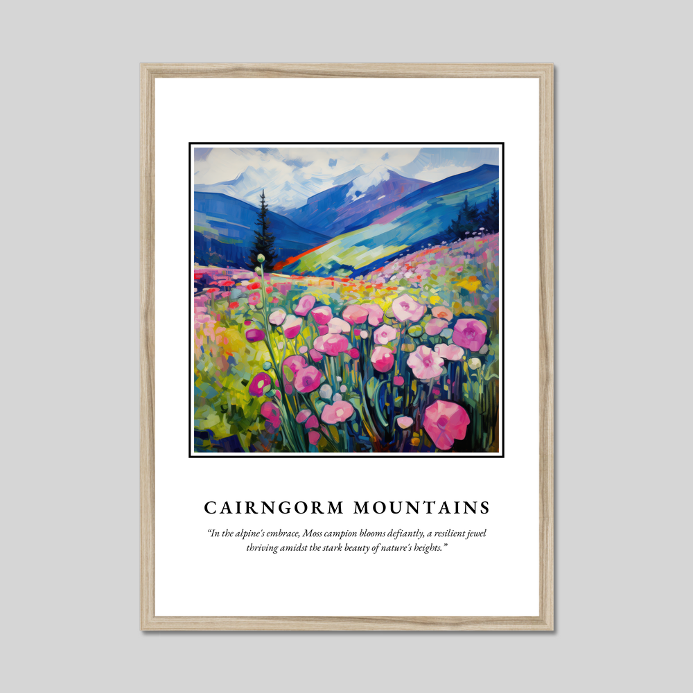 Poster in a natural frame