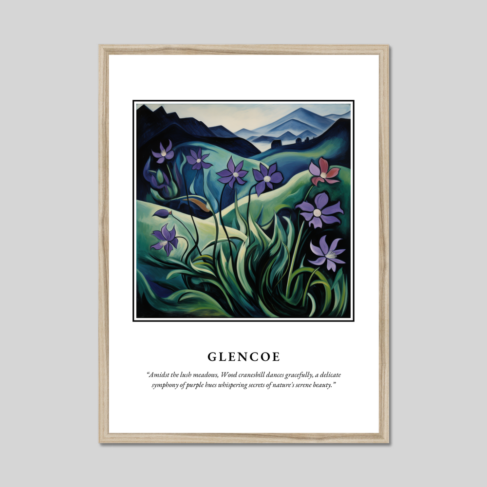 Poster in a natural frame