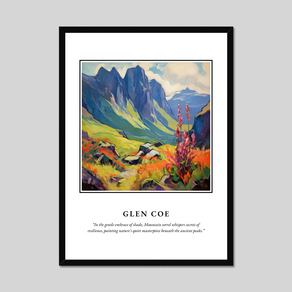 Poster in a black frame