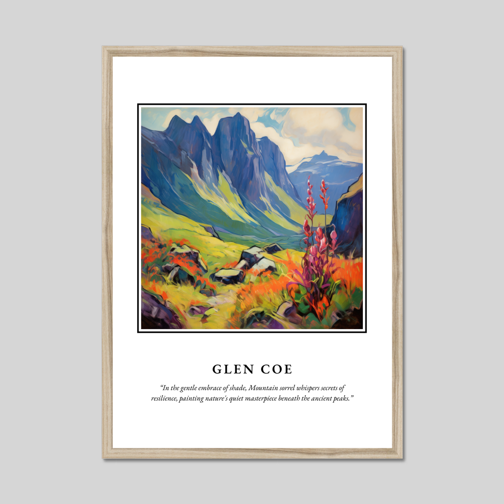 Poster in a natural frame