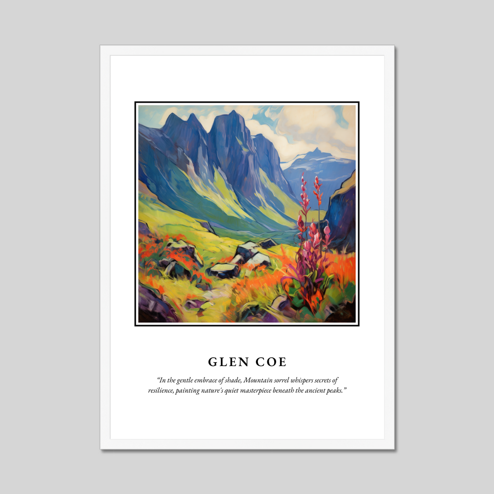 Poster in a white frame