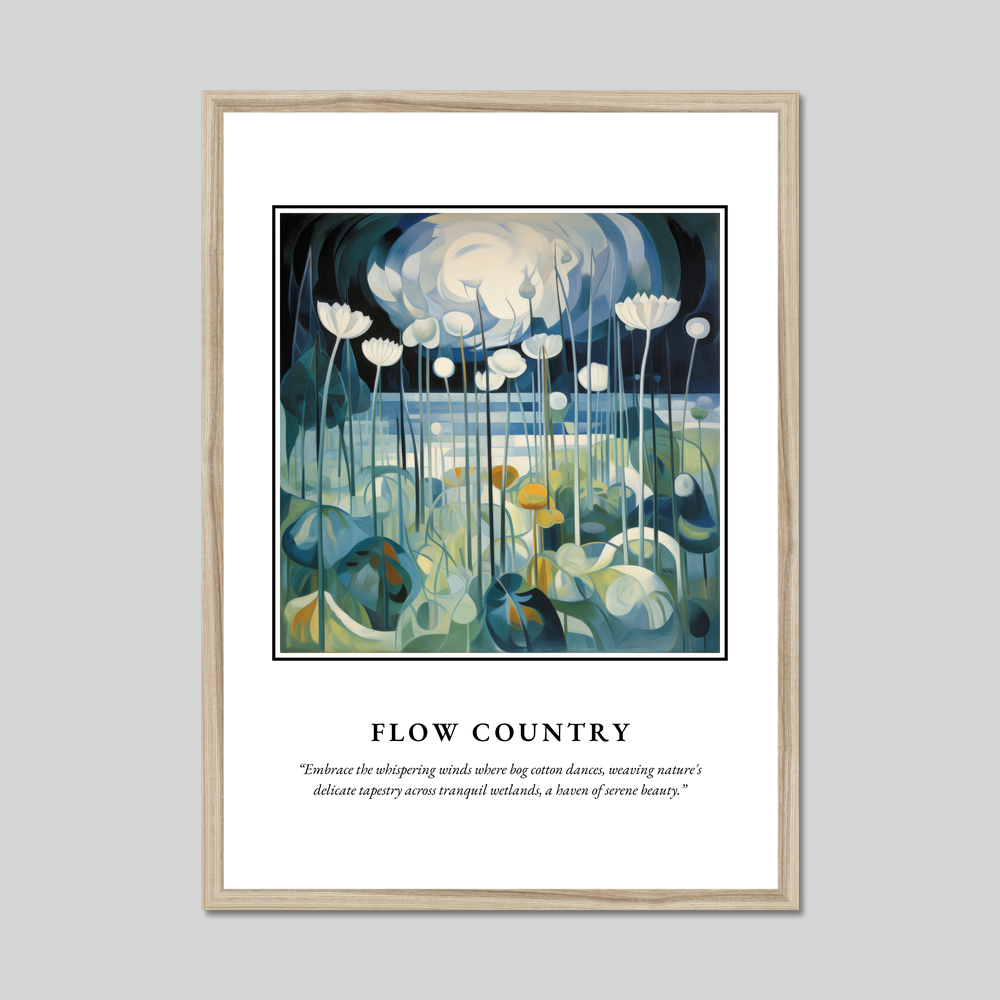 Poster in a natural frame