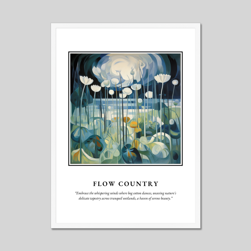 Poster in a white frame