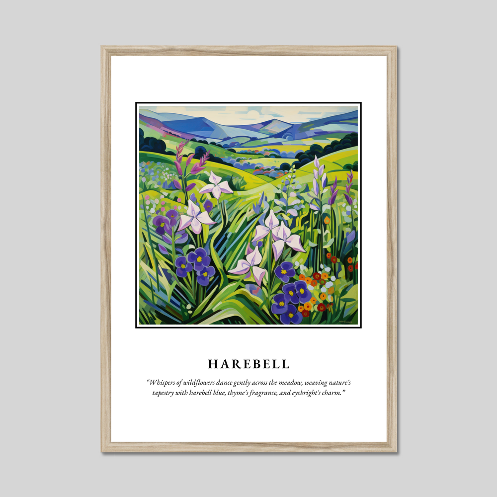 Poster in a natural frame