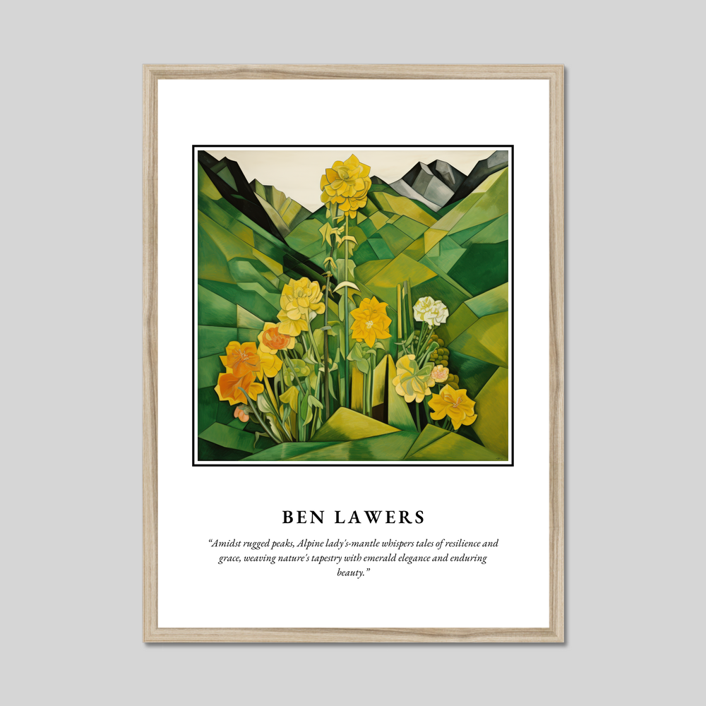 Poster in a natural frame