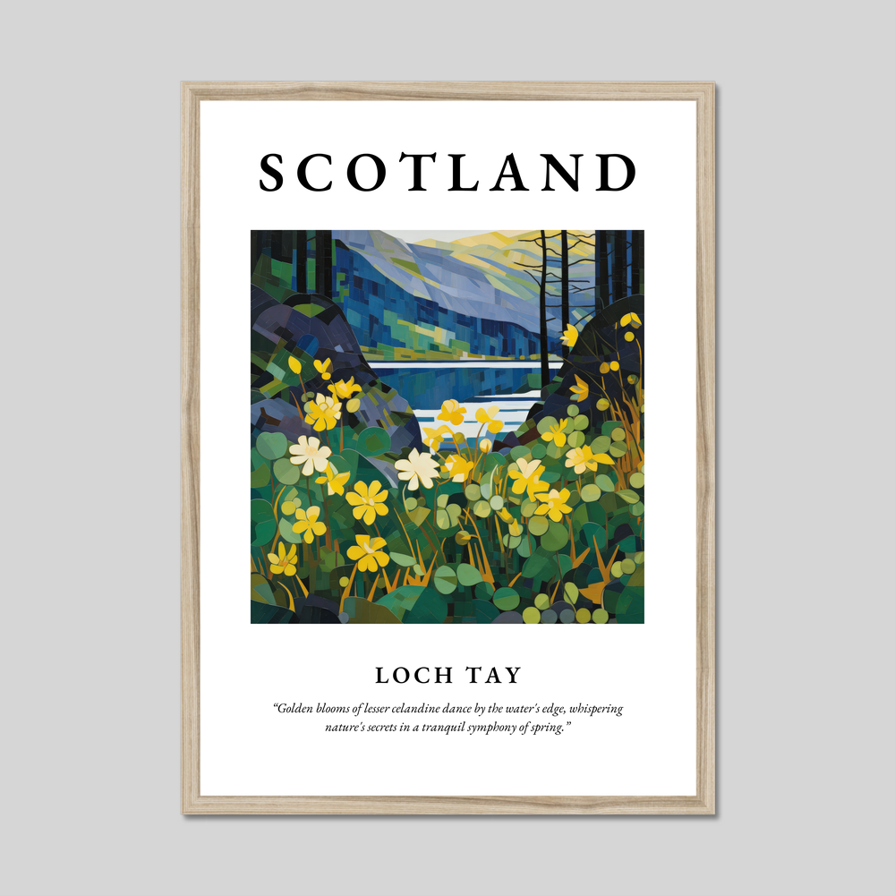 Poster in a natural frame with the word Scotland