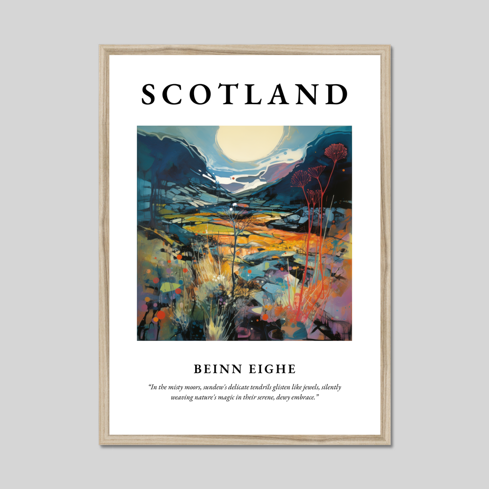 Poster in a natural frame with the word Scotland