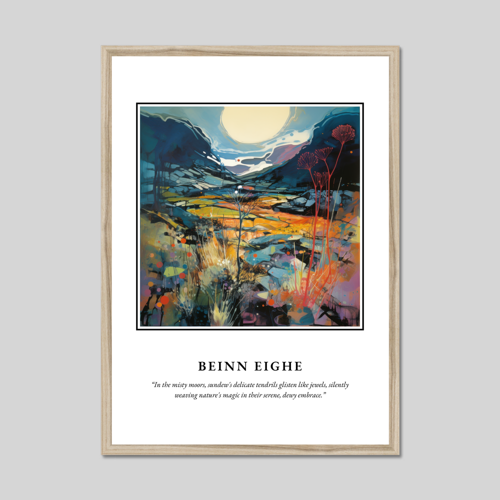 Poster in a natural frame