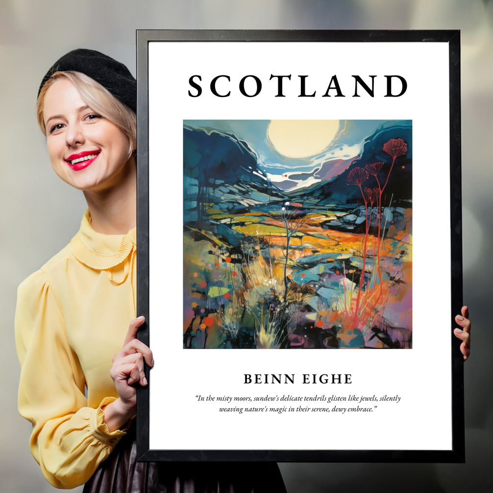 Person holding a poster of Beinn Eighe