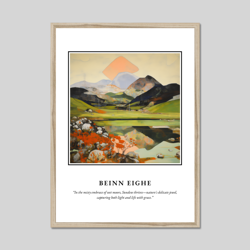 Poster in a natural frame