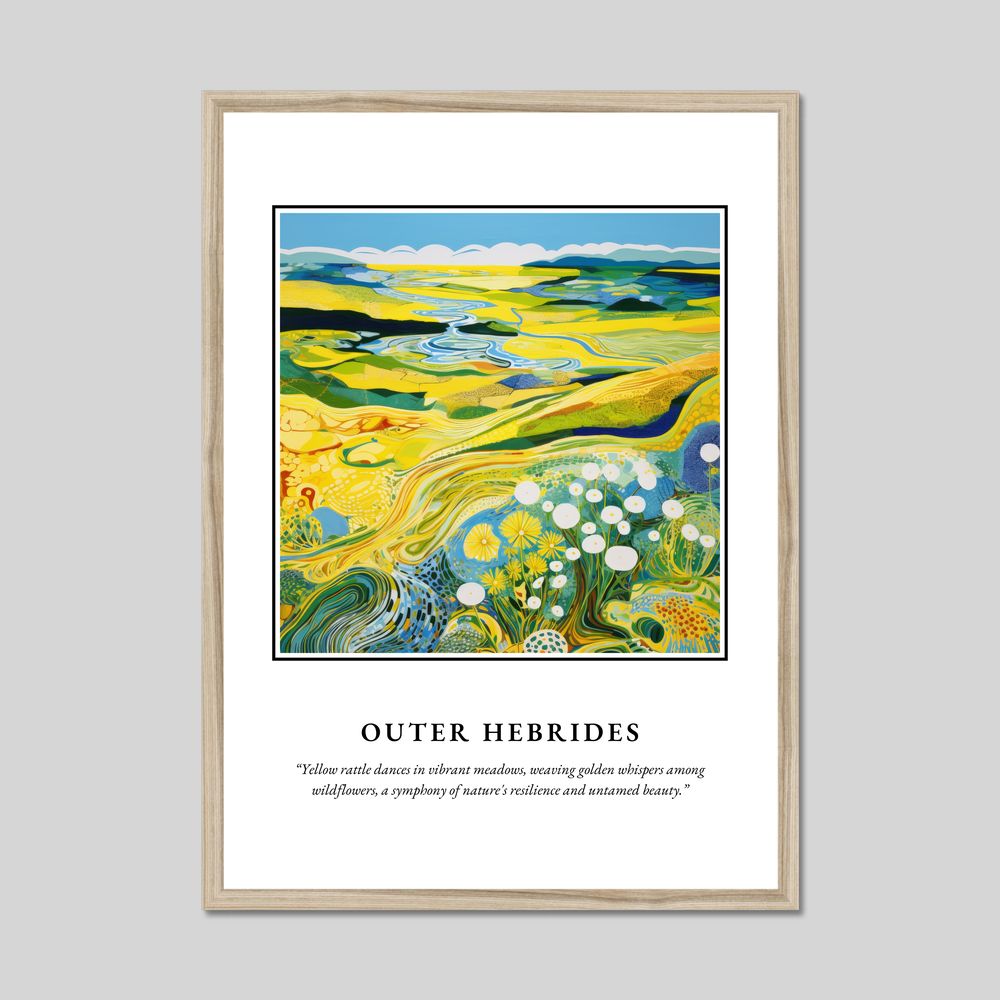 Poster in a natural frame