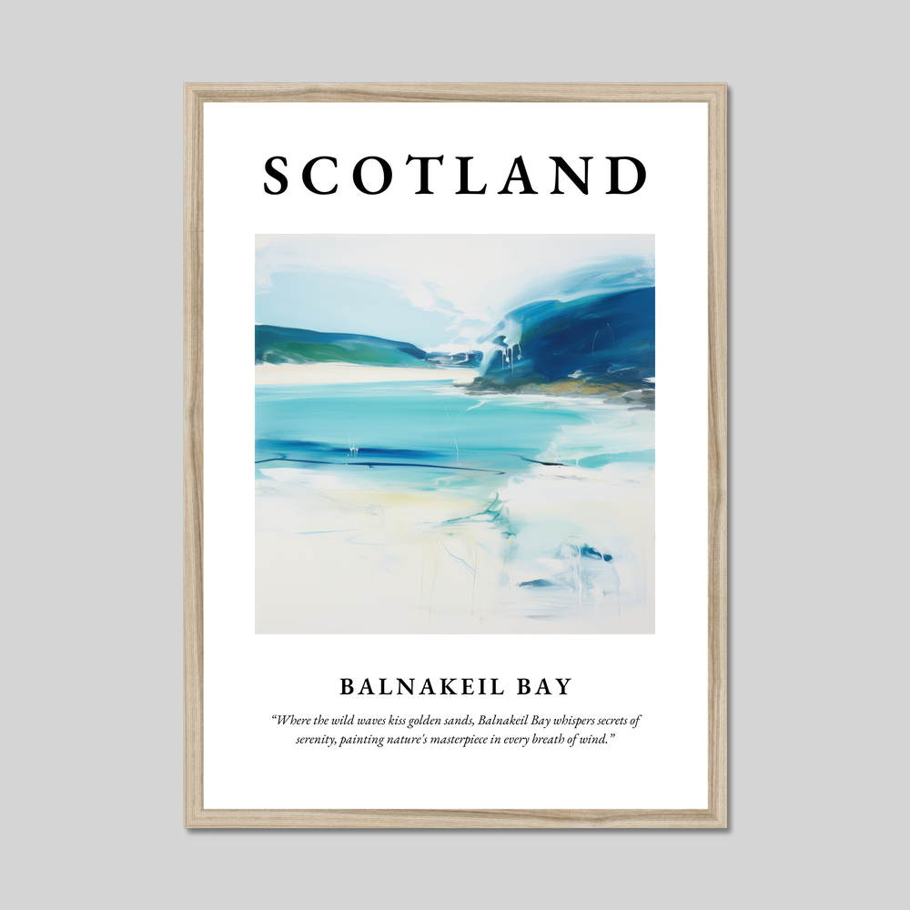 Poster in a natural frame with the word Scotland
