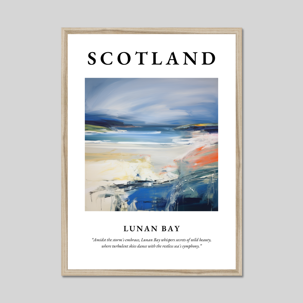 Poster in a natural frame with the word Scotland