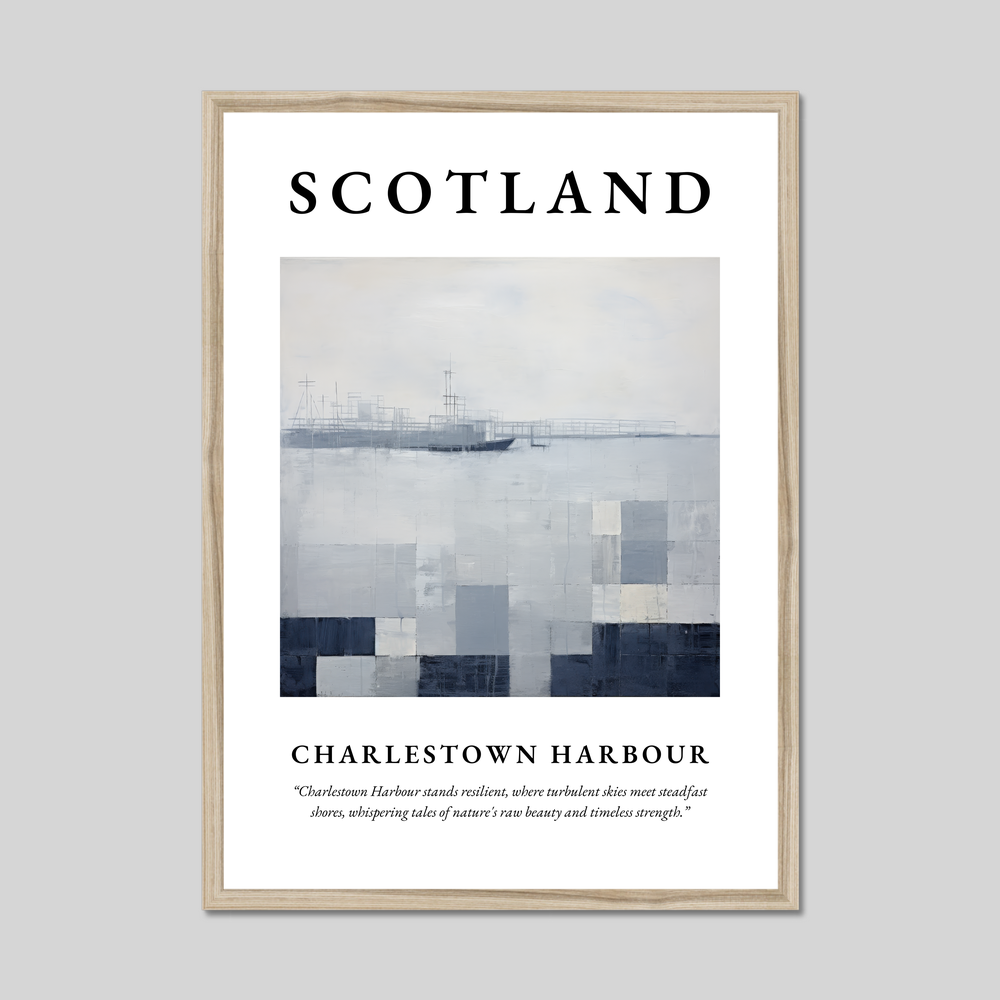 Poster in a natural frame with the word Scotland