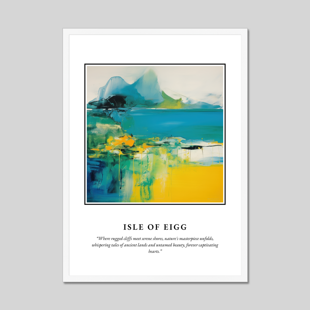 Poster in a white frame