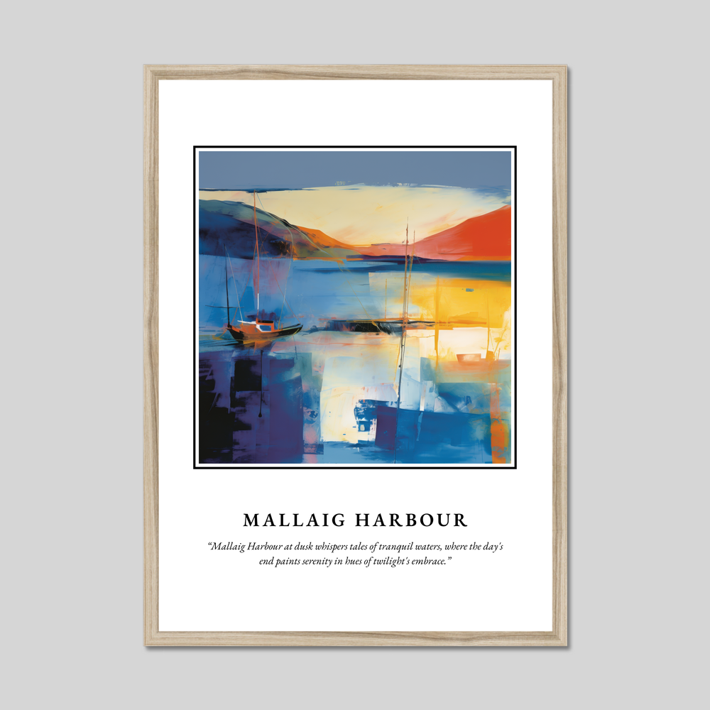 Poster in a natural frame