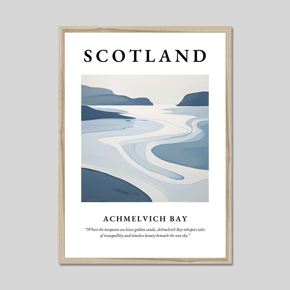 Poster in a natural frame with the word Scotland