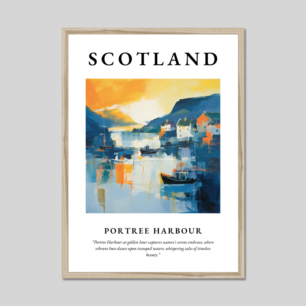 Poster in a natural frame with the word Scotland