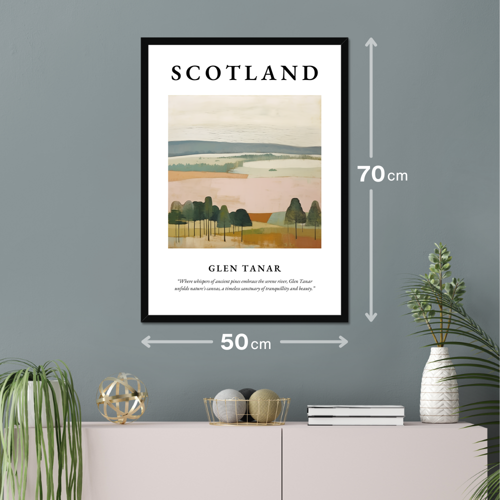 Poster of Glen Tanar hanging on a wall