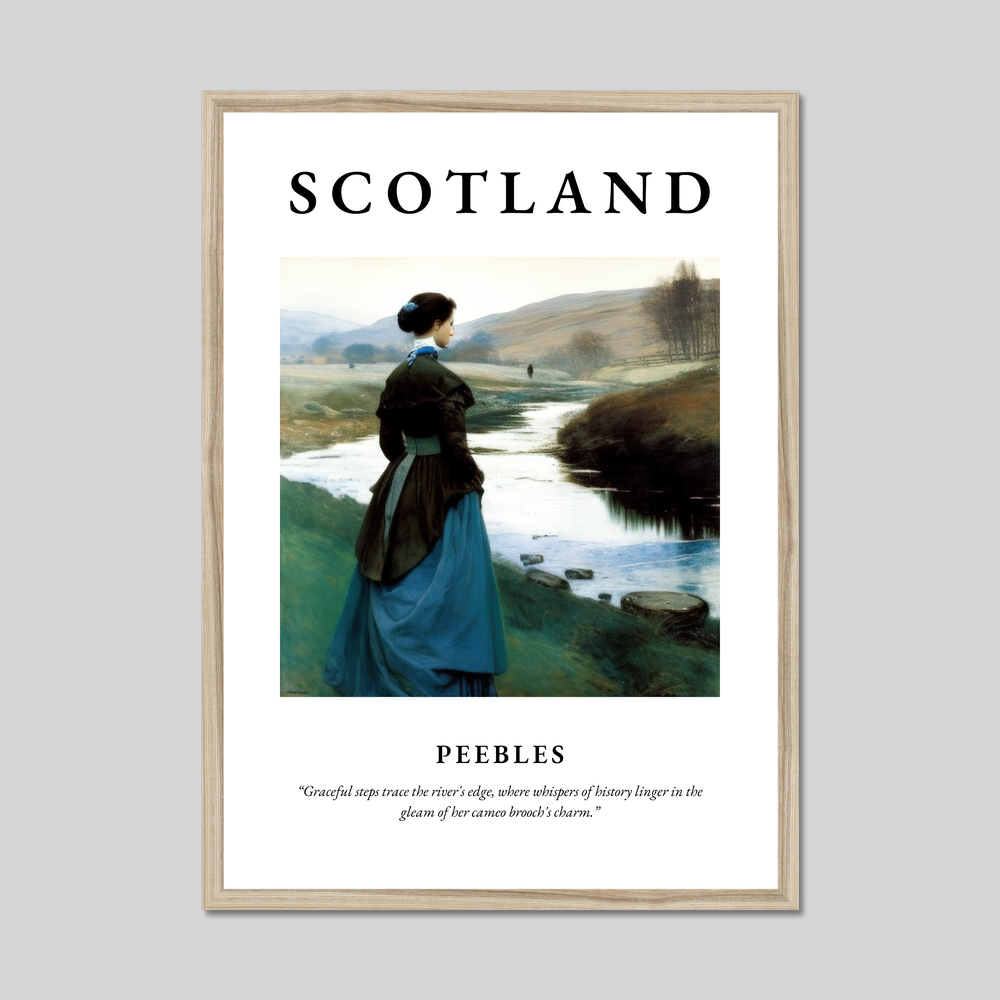 Poster in a natural frame with the word Scotland
