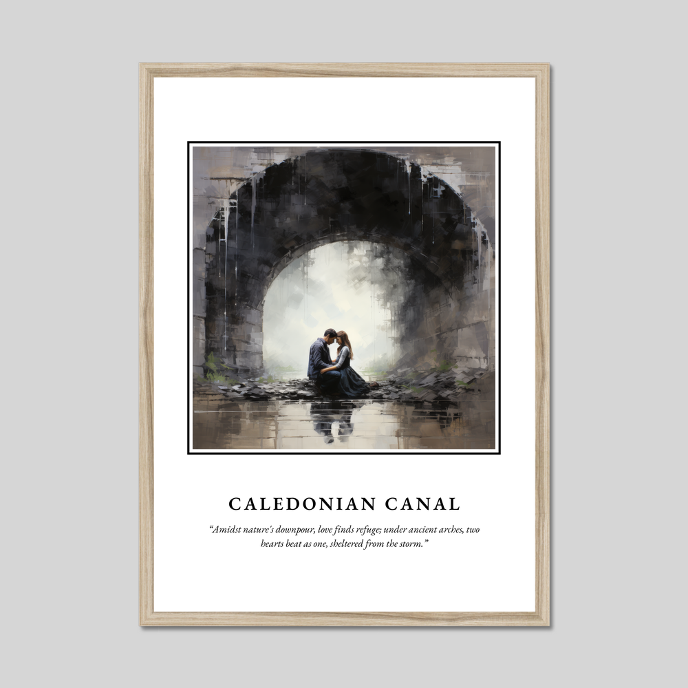 Poster in a natural frame