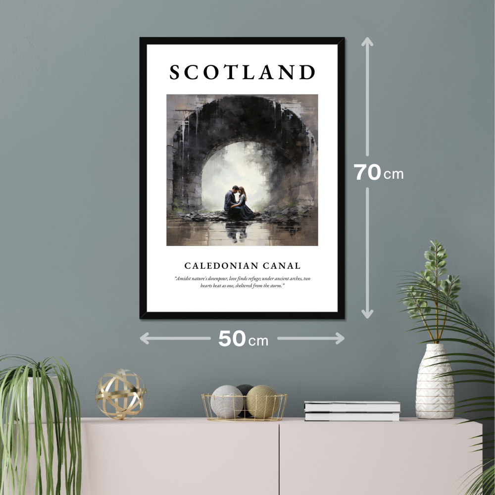 Poster of Caledonian Canal hanging on a wall