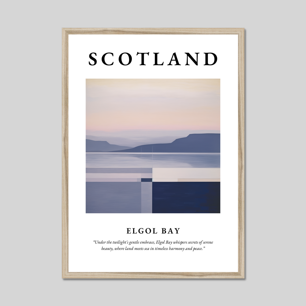 Poster in a natural frame with the word Scotland
