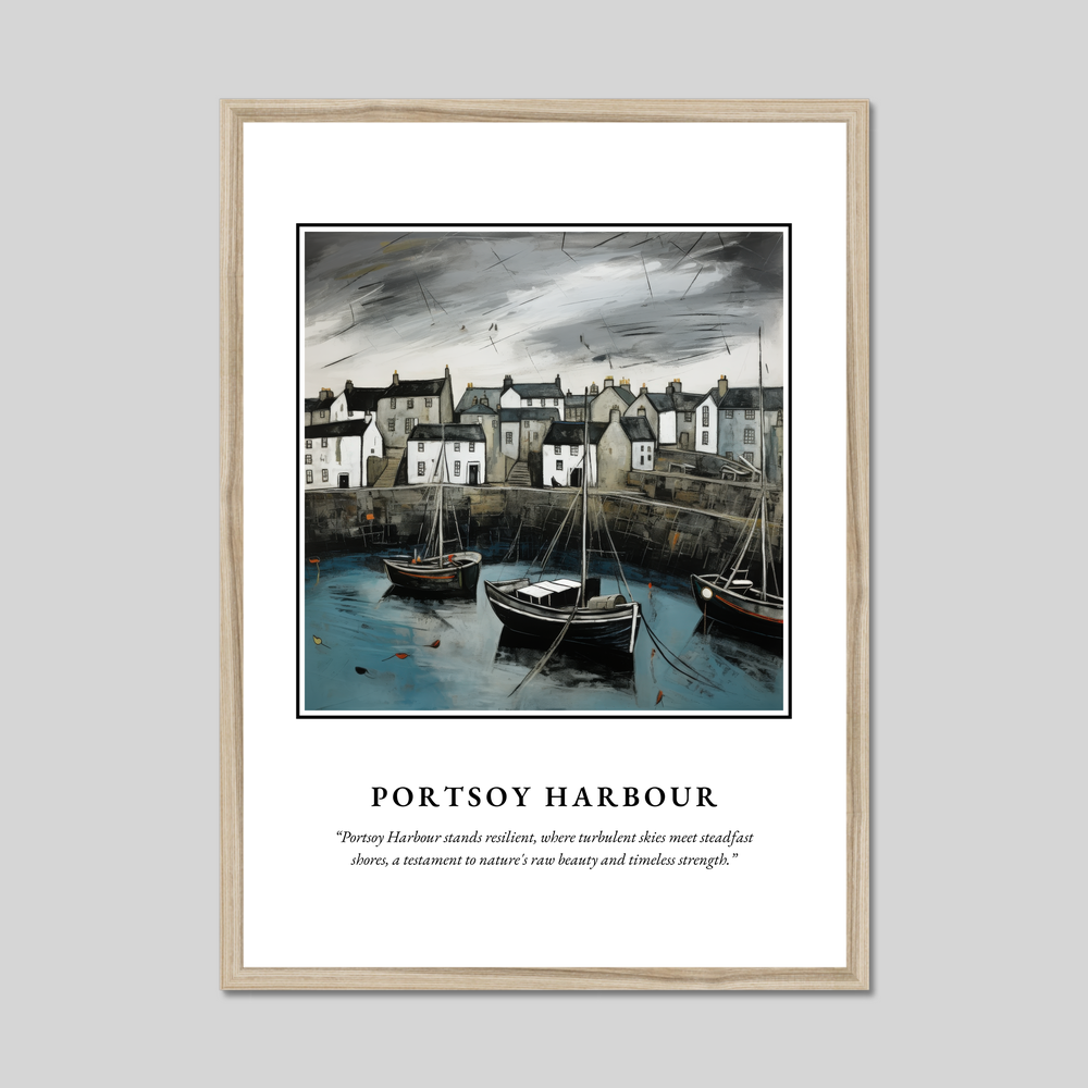 Poster in a natural frame