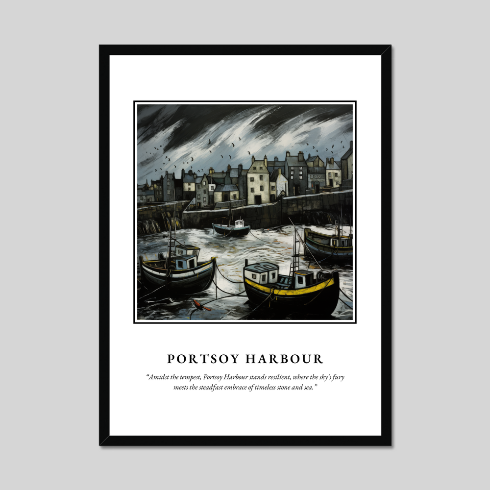 Poster in a black frame