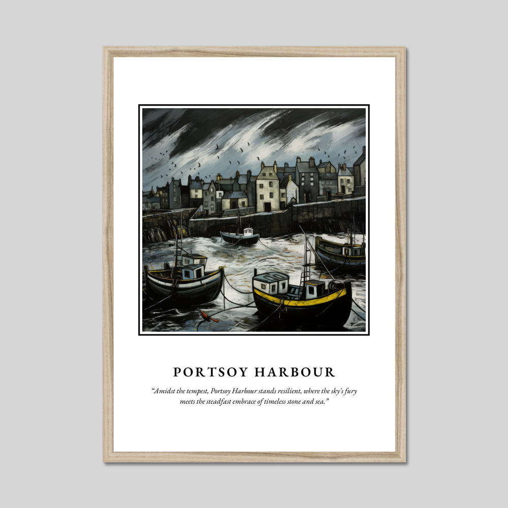 Poster in a natural frame