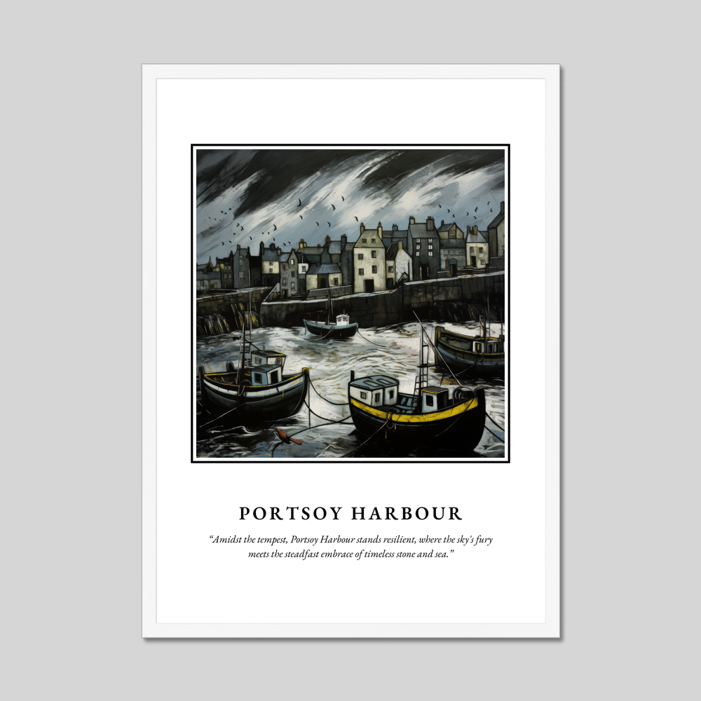 Poster in a white frame