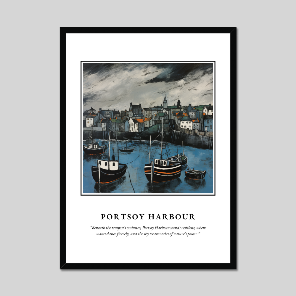 Poster in a black frame