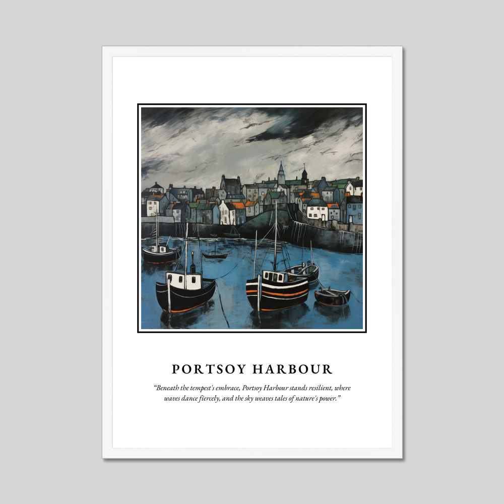 Poster in a white frame