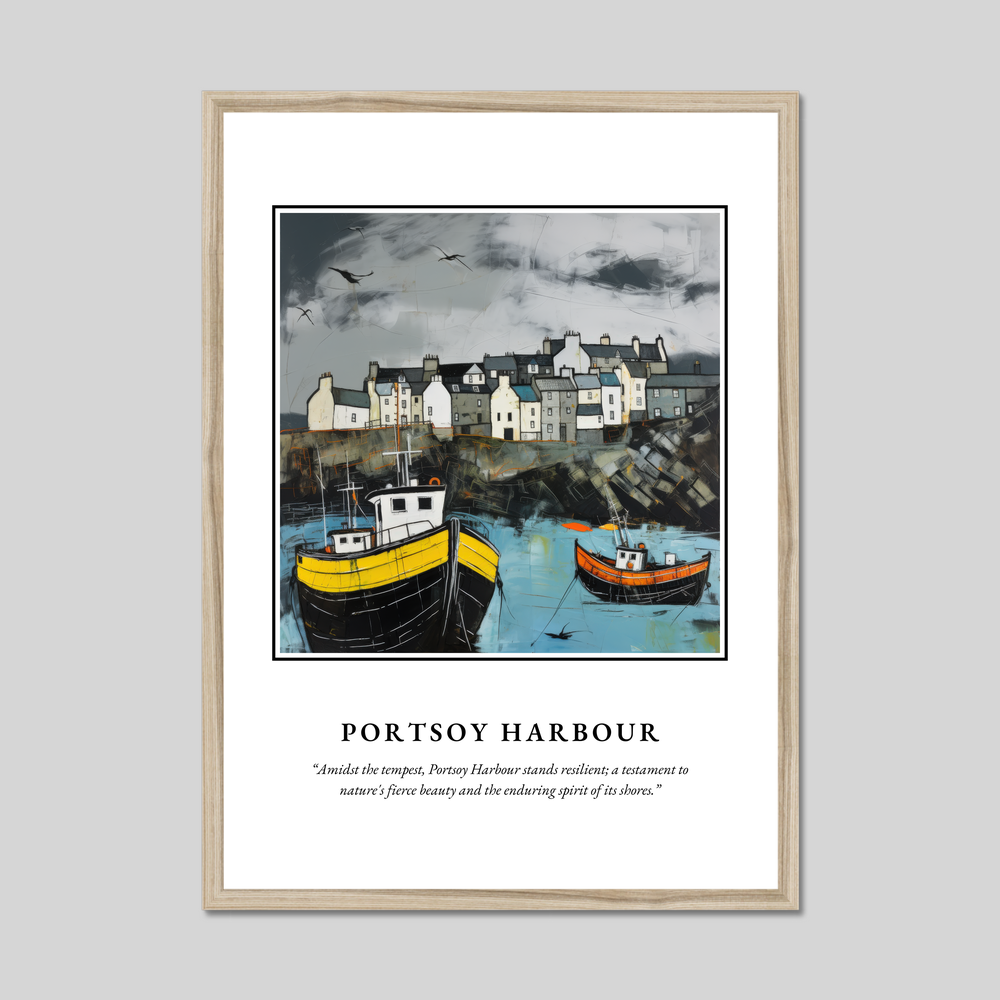 Poster in a natural frame