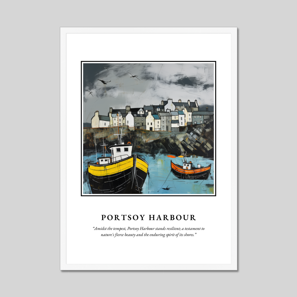 Poster in a white frame