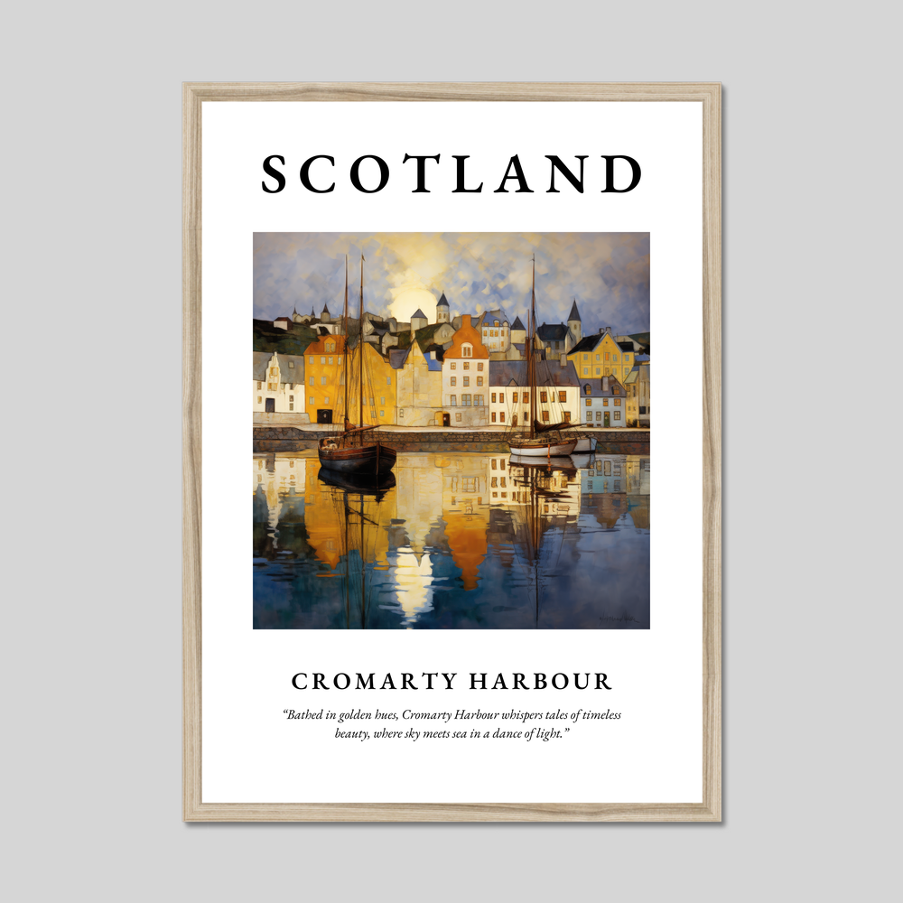 Poster in a natural frame with the word Scotland