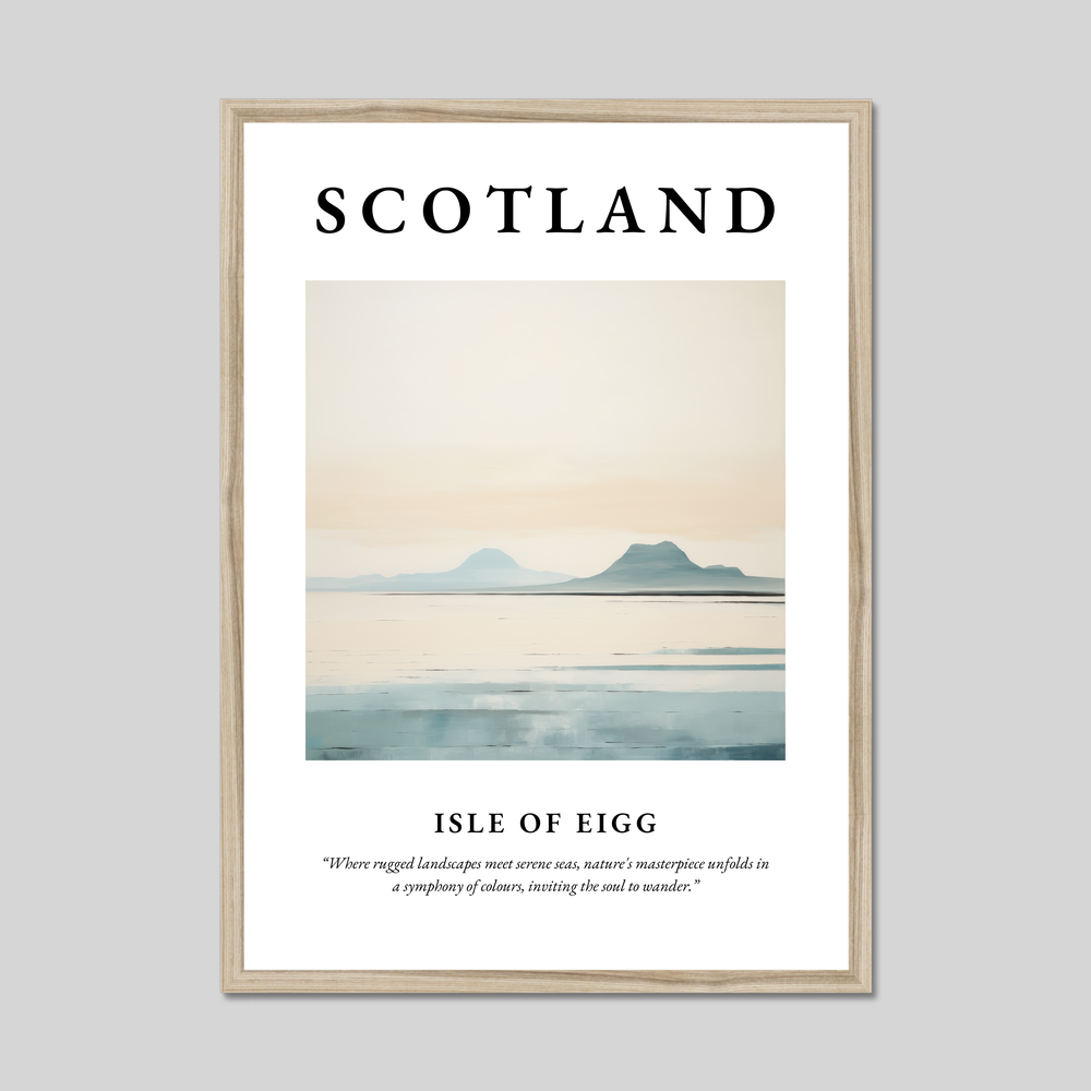 Poster in a natural frame with the word Scotland
