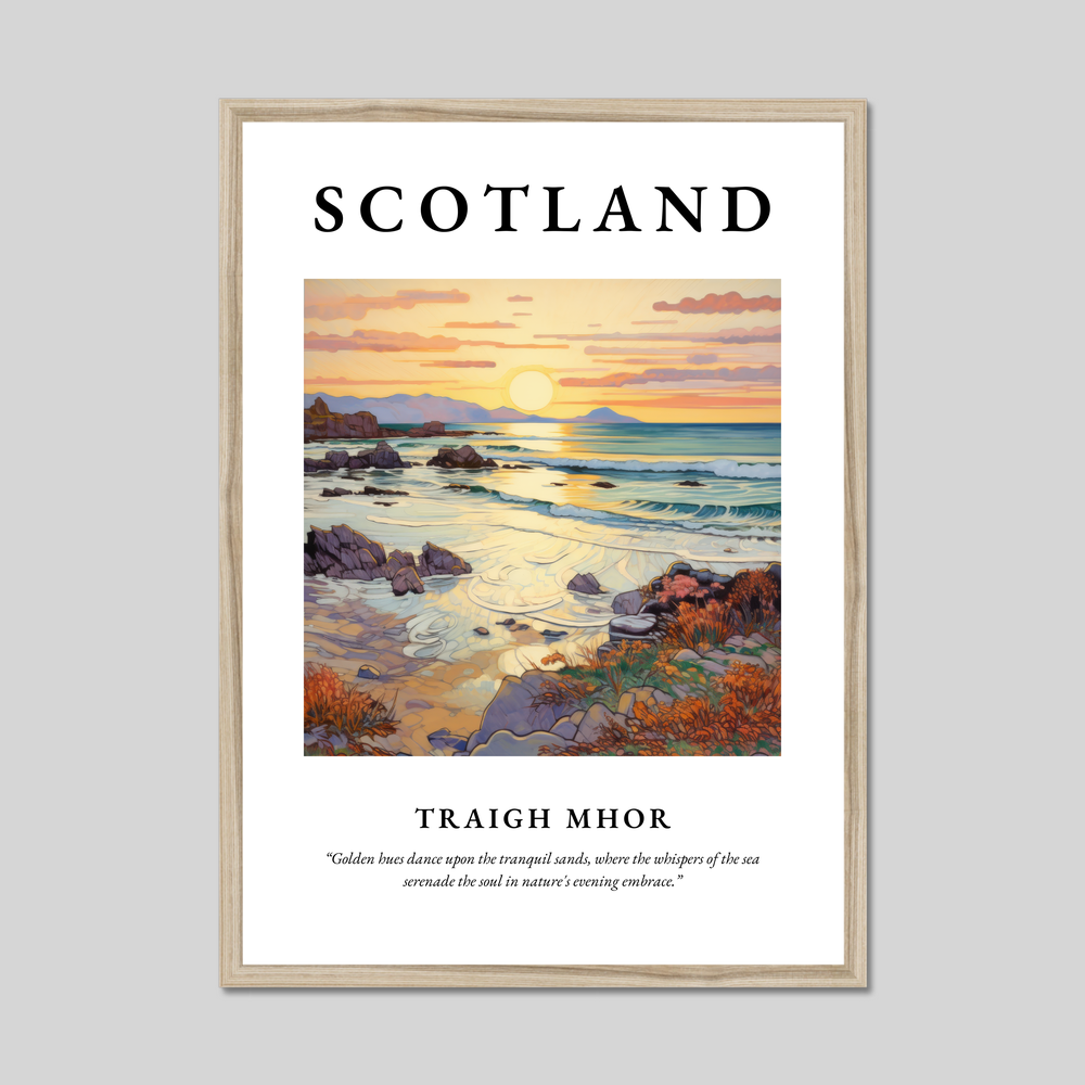 Poster in a natural frame with the word Scotland