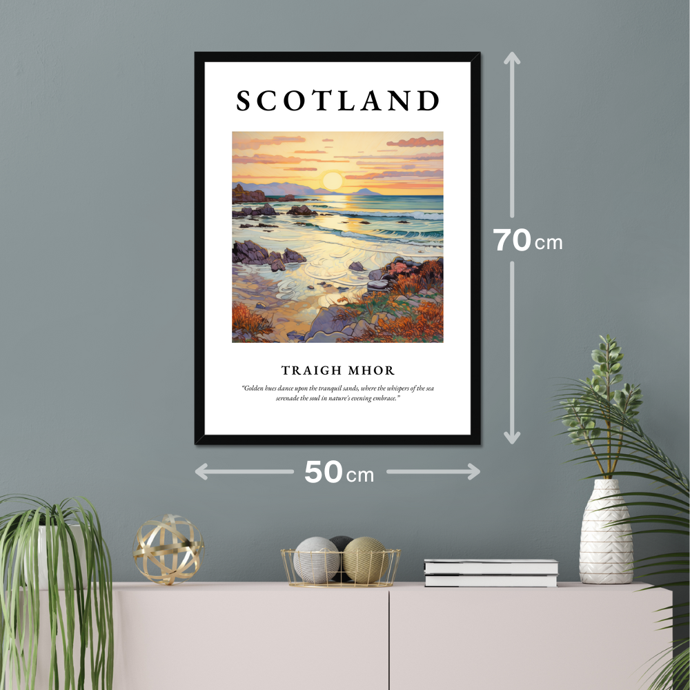 Poster of Traigh Mhor hanging on a wall