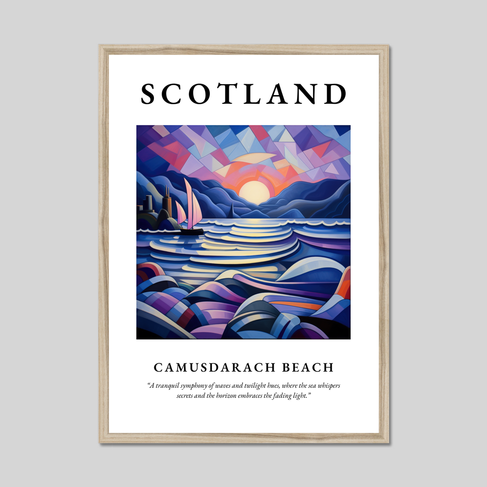 Poster in a natural frame with the word Scotland