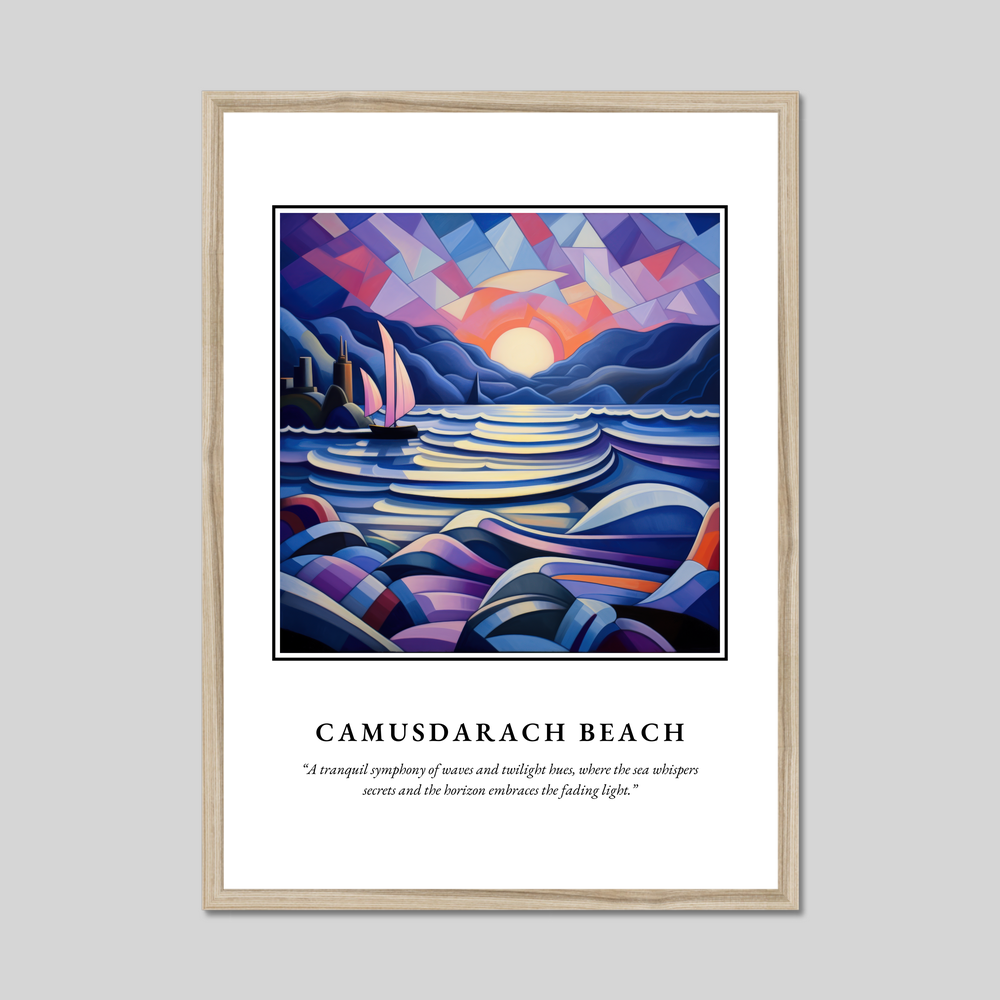 Poster in a natural frame